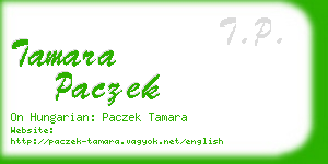 tamara paczek business card
